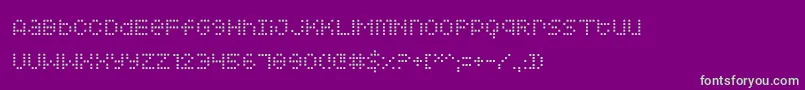 フォントSquarodynamic – 紫の背景に緑のフォント