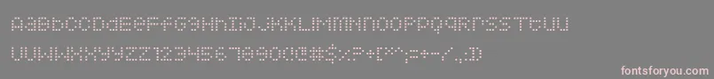 フォントSquarodynamic – 灰色の背景にピンクのフォント