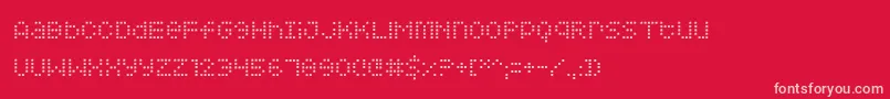 Squarodynamic Font – Pink Fonts on Red Background