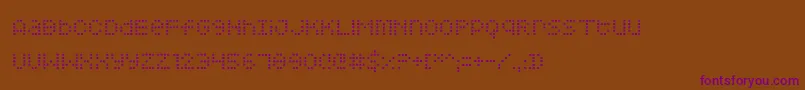 Шрифт Squarodynamic – фиолетовые шрифты на коричневом фоне