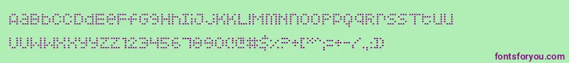 Squarodynamic-fontti – violetit fontit vihreällä taustalla