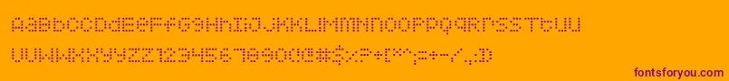 Шрифт Squarodynamic – фиолетовые шрифты на оранжевом фоне