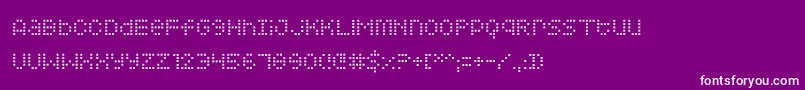 Police Squarodynamic – polices blanches sur fond violet