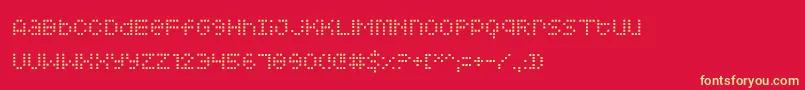 Squarodynamic Font – Yellow Fonts on Red Background