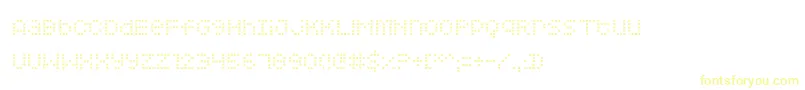 Шрифт Squarodynamic – жёлтые шрифты на белом фоне