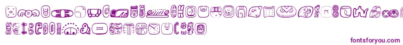 MesoamericaDingsFour Font – Purple Fonts on White Background
