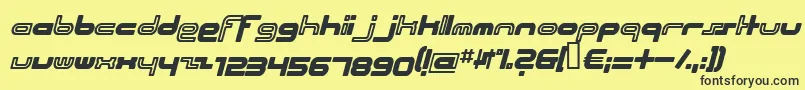 Beachi Font – Black Fonts on Yellow Background