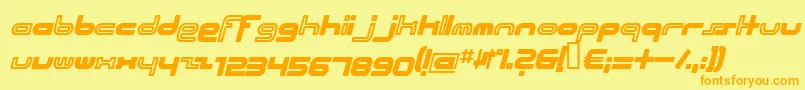 Beachi Font – Orange Fonts on Yellow Background