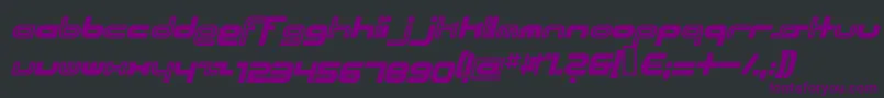 Шрифт Beachi – фиолетовые шрифты на чёрном фоне