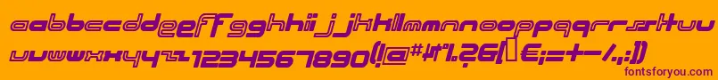 Шрифт Beachi – фиолетовые шрифты на оранжевом фоне
