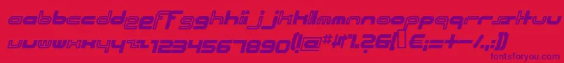 Шрифт Beachi – фиолетовые шрифты на красном фоне