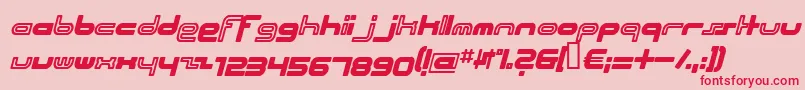 Шрифт Beachi – красные шрифты на розовом фоне