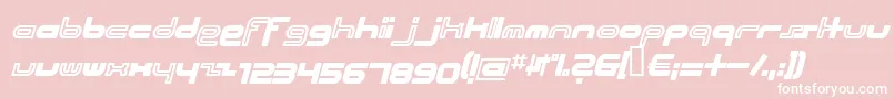 Шрифт Beachi – белые шрифты на розовом фоне