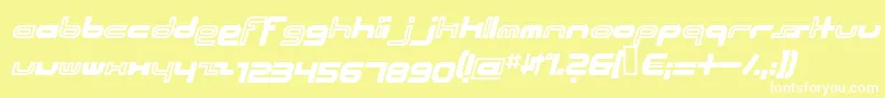 Шрифт Beachi – белые шрифты на жёлтом фоне