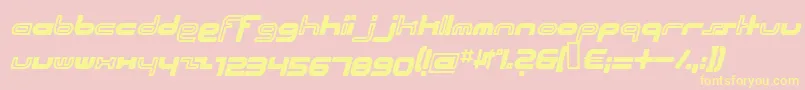 Beachi Font – Yellow Fonts on Pink Background