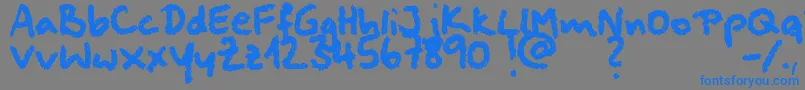 Squeakychalksound Font – Blue Fonts on Gray Background