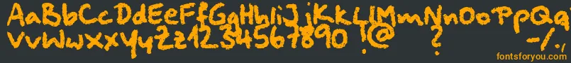 Squeakychalksound Font – Orange Fonts on Black Background