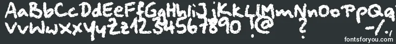 Шрифт Squeakychalksound – белые шрифты