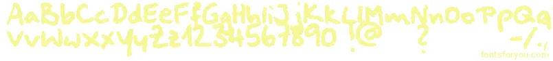 Squeakychalksound Font – Yellow Fonts on White Background