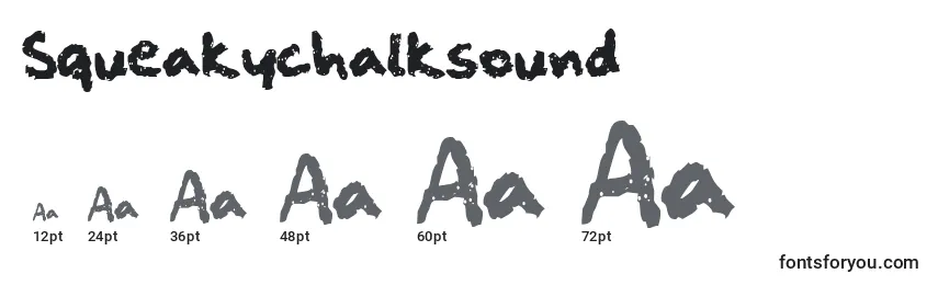 Размеры шрифта Squeakychalksound