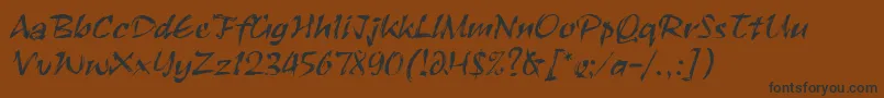 Шрифт RuachLetPlain.1.0 – чёрные шрифты на коричневом фоне