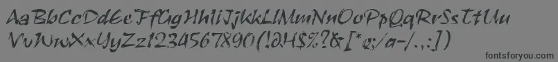 Шрифт RuachLetPlain.1.0 – чёрные шрифты на сером фоне