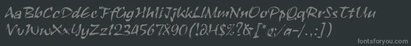 RuachLetPlain.1.0-Schriftart – Graue Schriften auf schwarzem Hintergrund