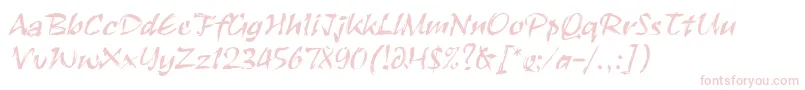 RuachLetPlain.1.0-Schriftart – Rosa Schriften auf weißem Hintergrund