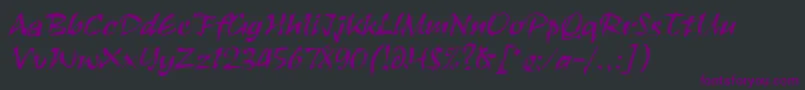 Шрифт RuachLetPlain.1.0 – фиолетовые шрифты на чёрном фоне