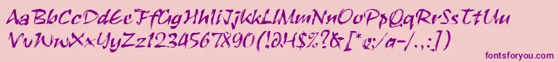 Шрифт RuachLetPlain.1.0 – фиолетовые шрифты на розовом фоне
