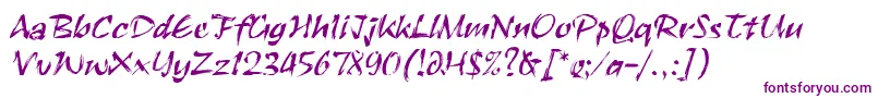 RuachLetPlain.1.0-fontti – violetit fontit valkoisella taustalla