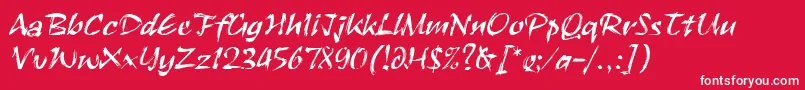 Шрифт RuachLetPlain.1.0 – белые шрифты на красном фоне