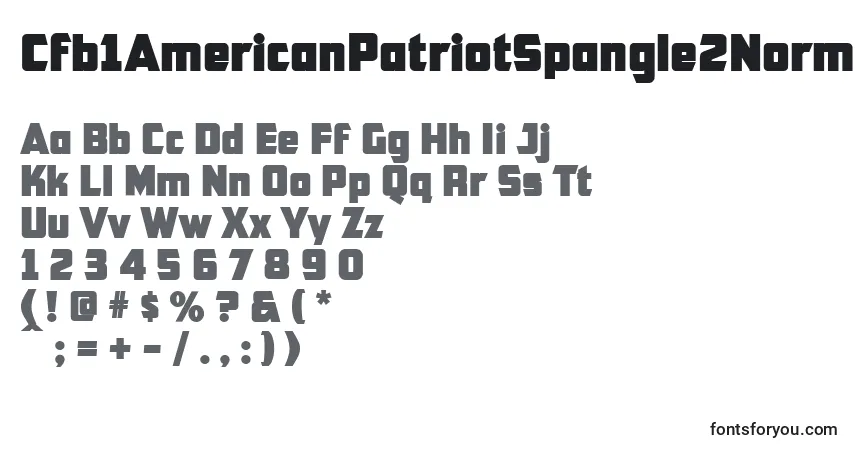 Czcionka Cfb1AmericanPatriotSpangle2Normal – alfabet, cyfry, specjalne znaki