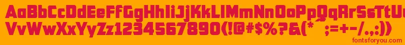 フォントCfb1AmericanPatriotSpangle2Normal – オレンジの背景に赤い文字