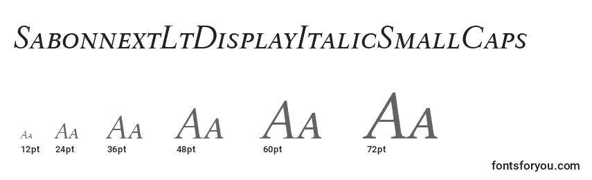 SabonnextLtDisplayItalicSmallCaps Font Sizes
