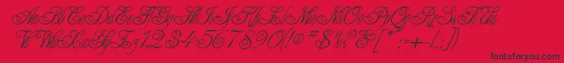 AlexeiCopperplateitcNormal Font – Black Fonts on Red Background