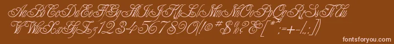 AlexeiCopperplateitcNormal Font – Pink Fonts on Brown Background