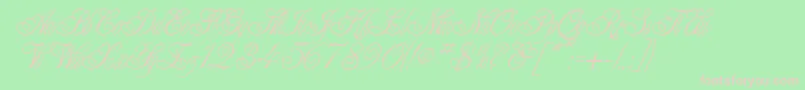 AlexeiCopperplateitcNormal Font – Pink Fonts on Green Background