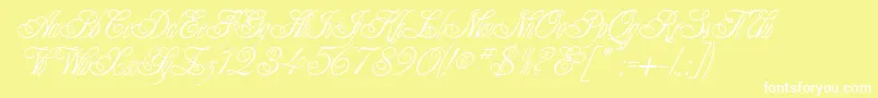 AlexeiCopperplateitcNormal Font – White Fonts on Yellow Background