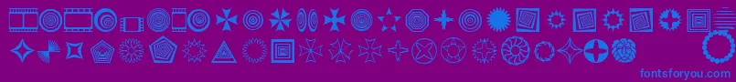 Textic Font – Blue Fonts on Purple Background