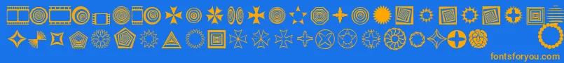 Textic Font – Orange Fonts on Blue Background