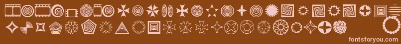 Textic Font – Pink Fonts on Brown Background