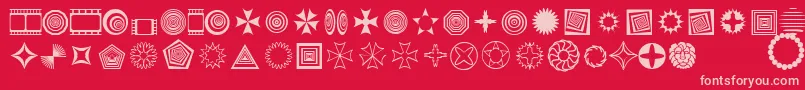 Textic Font – Pink Fonts on Red Background