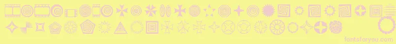 フォントTextic – ピンクのフォント、黄色の背景