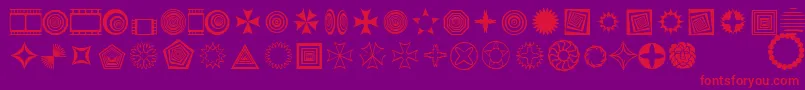 Textic Font – Red Fonts on Purple Background