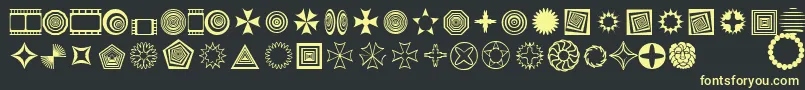Textic Font – Yellow Fonts on Black Background