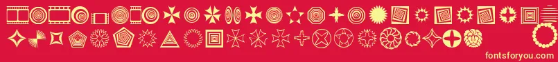 Textic Font – Yellow Fonts on Red Background