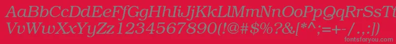 TexgyrebonumItalic Font – Gray Fonts on Red Background