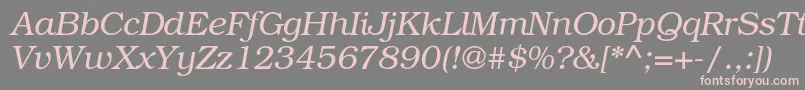TexgyrebonumItalic Font – Pink Fonts on Gray Background