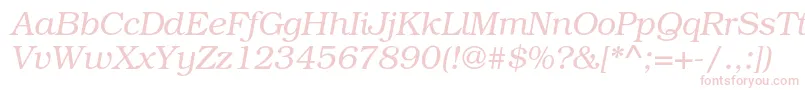 Fonte TexgyrebonumItalic – fontes cor-de-rosa